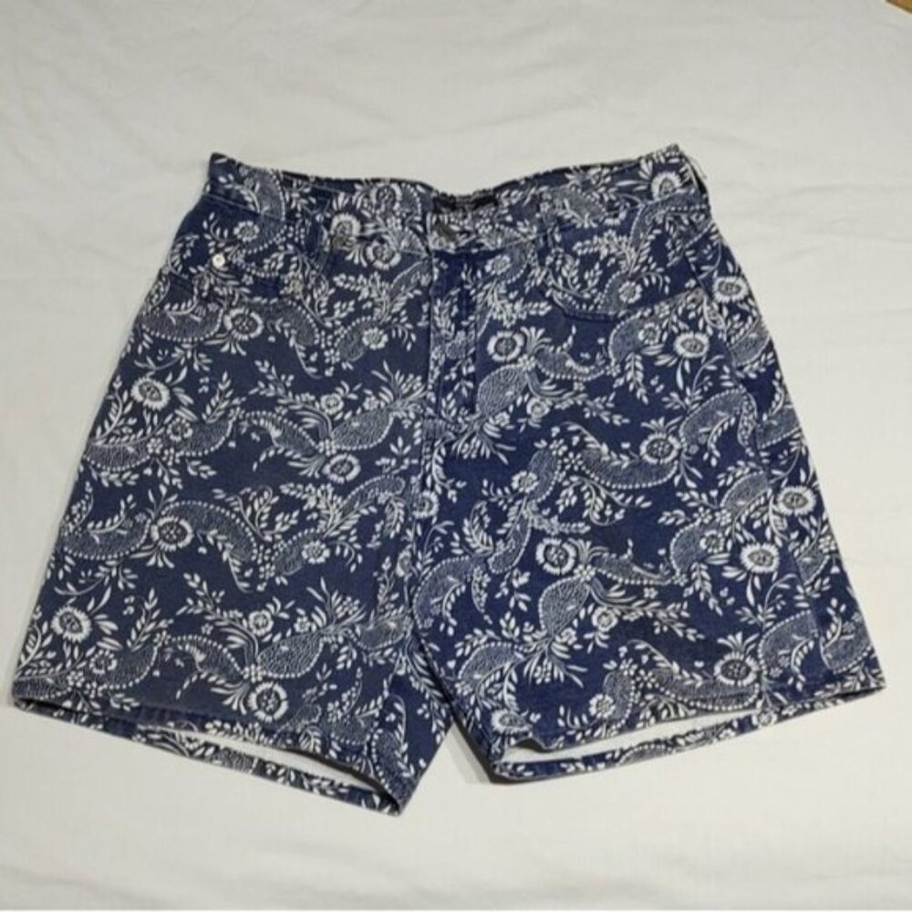 Vintage 90s Grunge Bandana Print Denim Shorts 3 Guess George Marciano - Picture 2 of 10